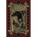 Mayberry Rug 5 ft. 3 in. x 7 ft. 7 in. Lodge King Lazy Bear Area Rug LK7650 5X8